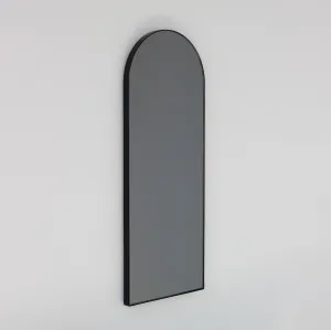 Arcus™ Arch shaped Black Tinted Contemporary Mirror with a Black Frame