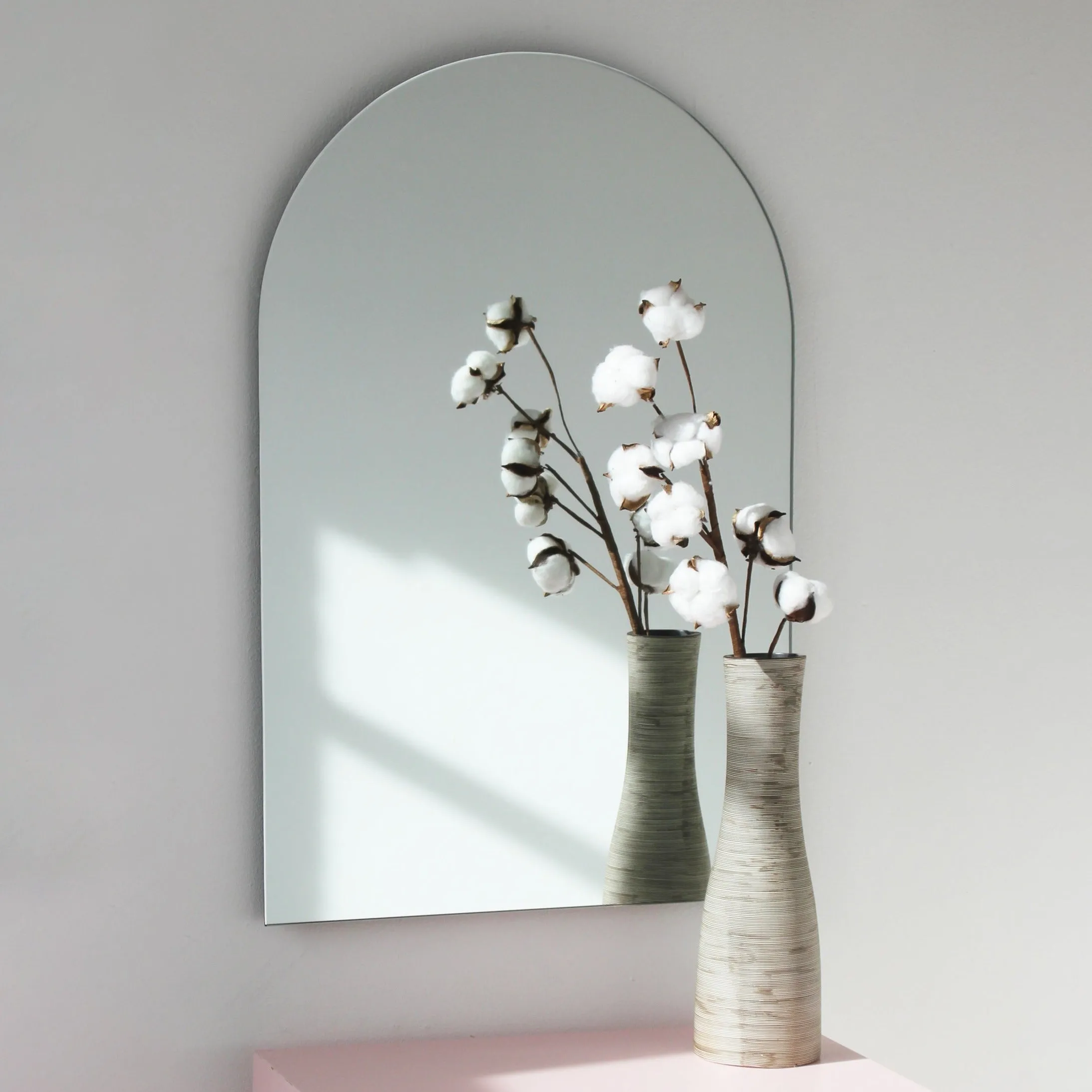 Arcus™ Arch shaped Minimalist Frameless Mirror - 4 hanging positions