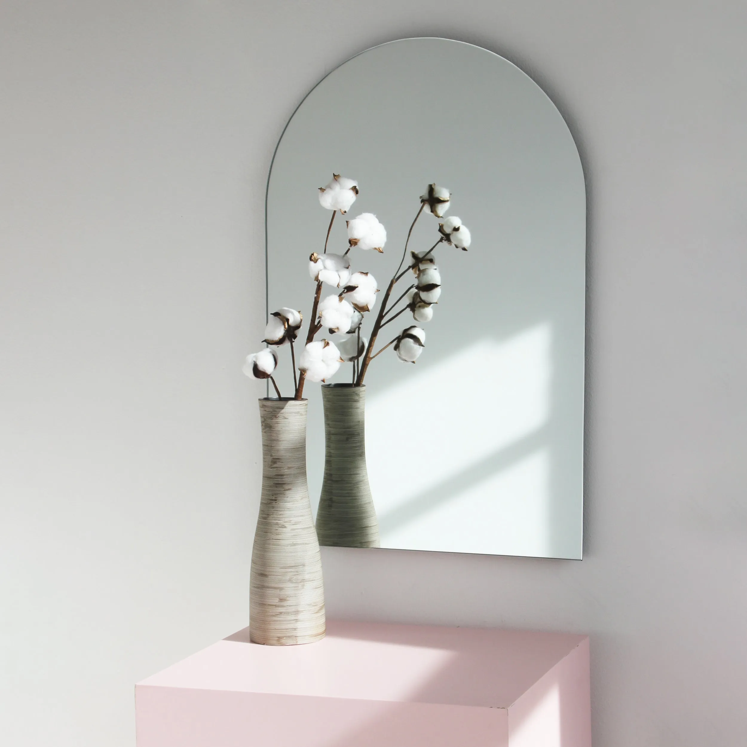 Arcus™ Arch shaped Minimalist Frameless Mirror - 4 hanging positions