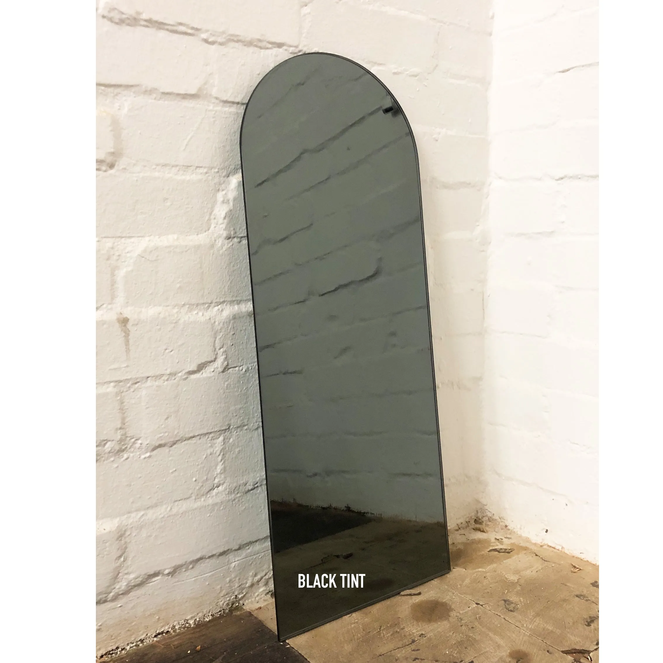Arcus™ Arch shaped Minimalist Frameless Mirror with a Floating Effect, Large