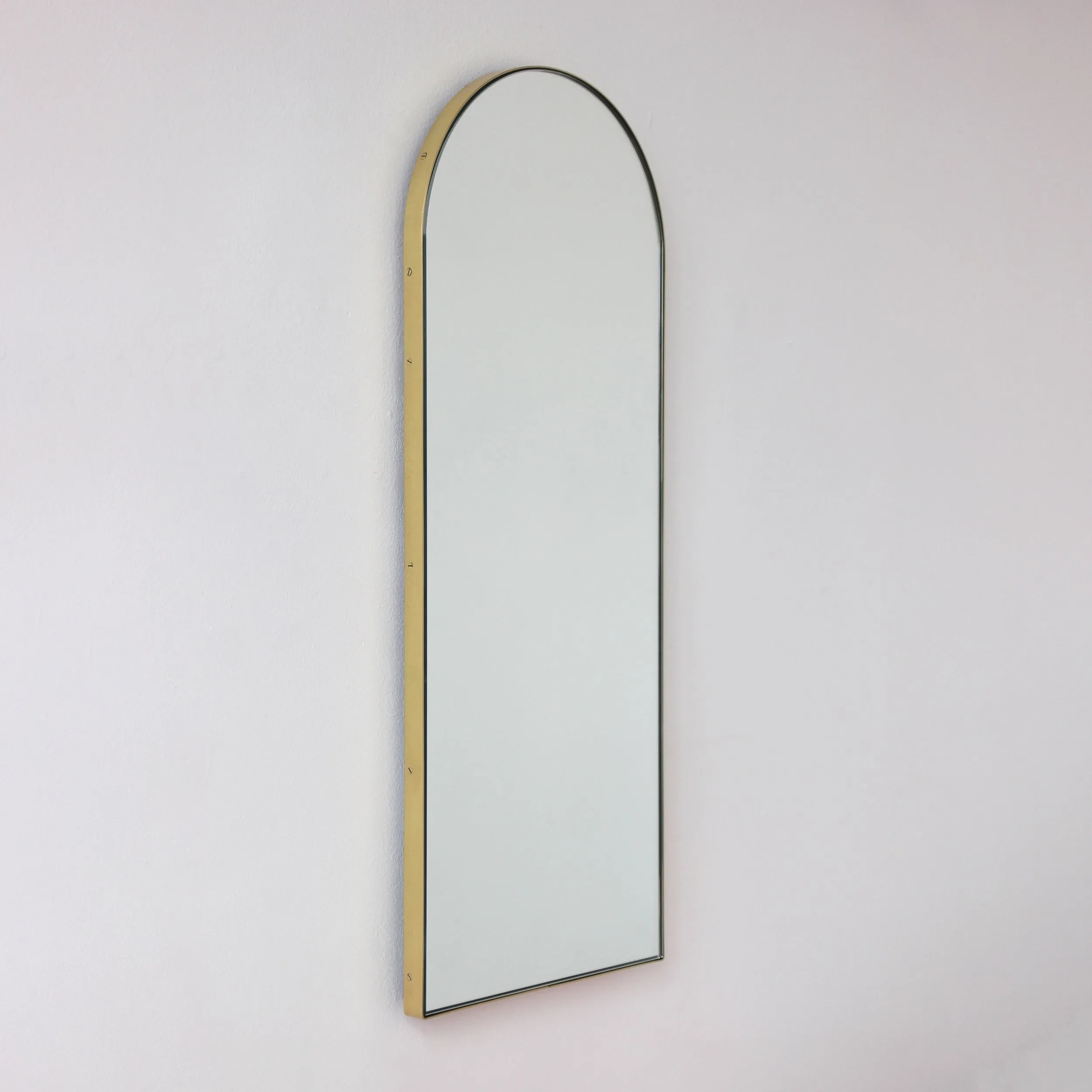 Arcus™ Arch shaped Modern Mirror with a Brass Frame