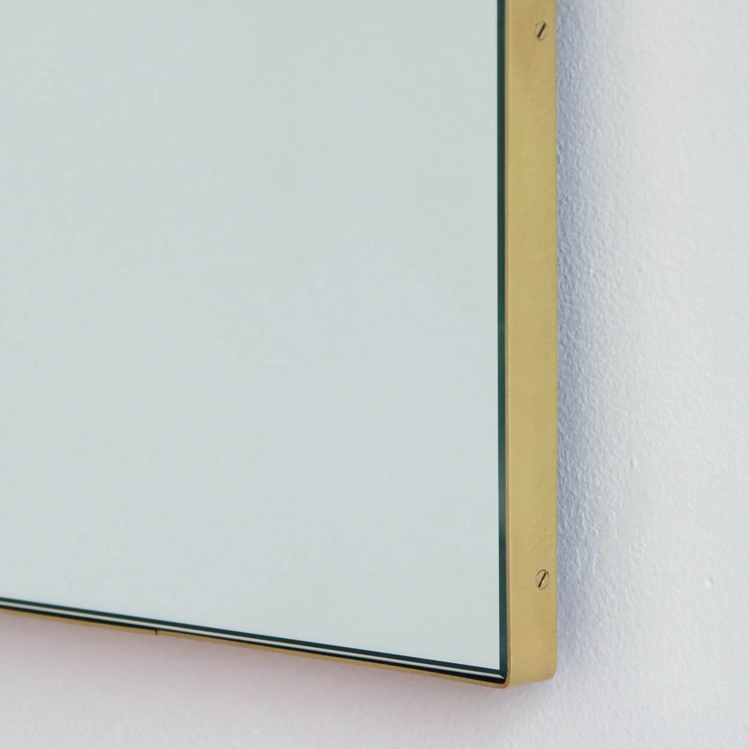 Arcus™ Arch shaped Modern Mirror with a Brass Frame