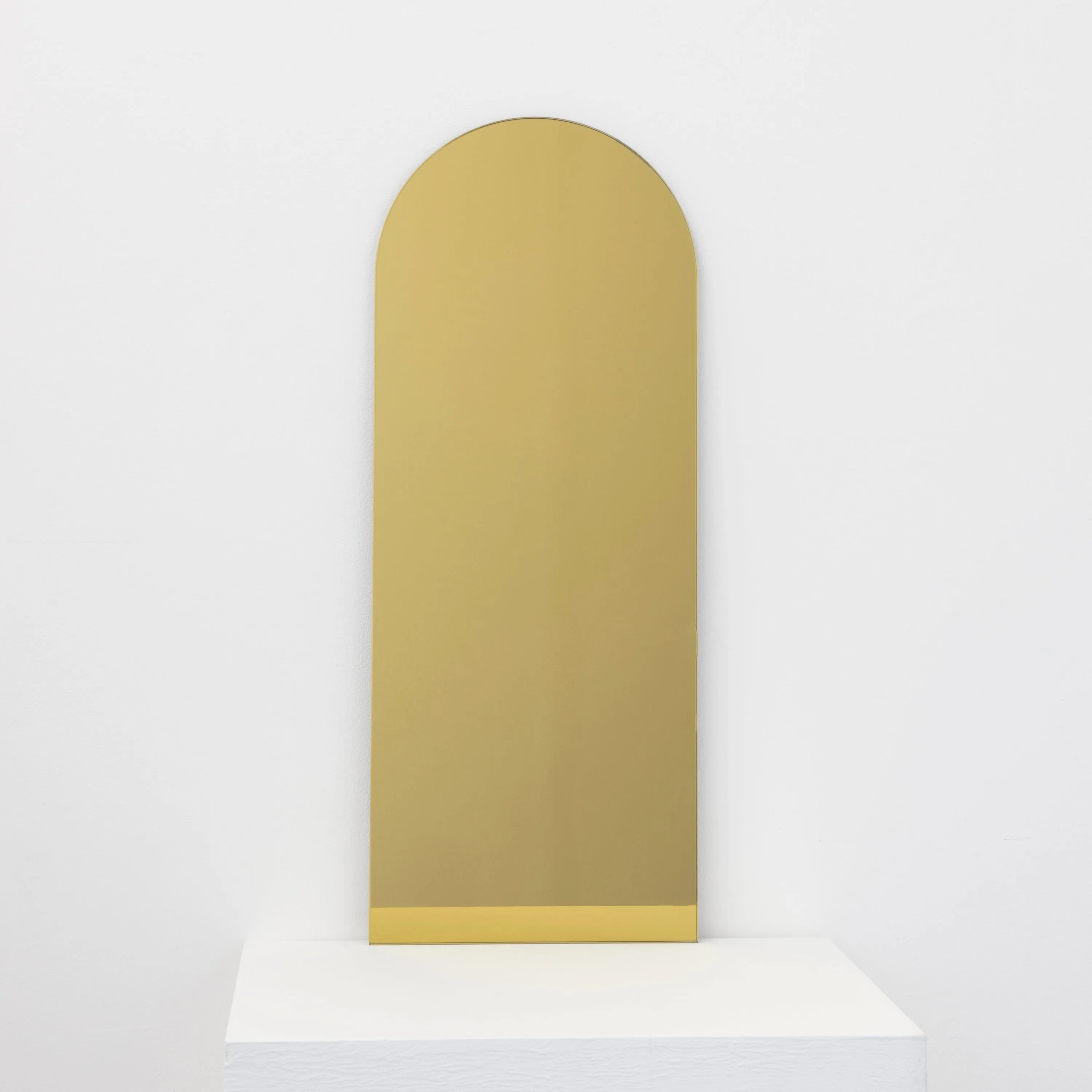 Arcus™ Arched Minimalist Frameless Mirror with a Floating Effect