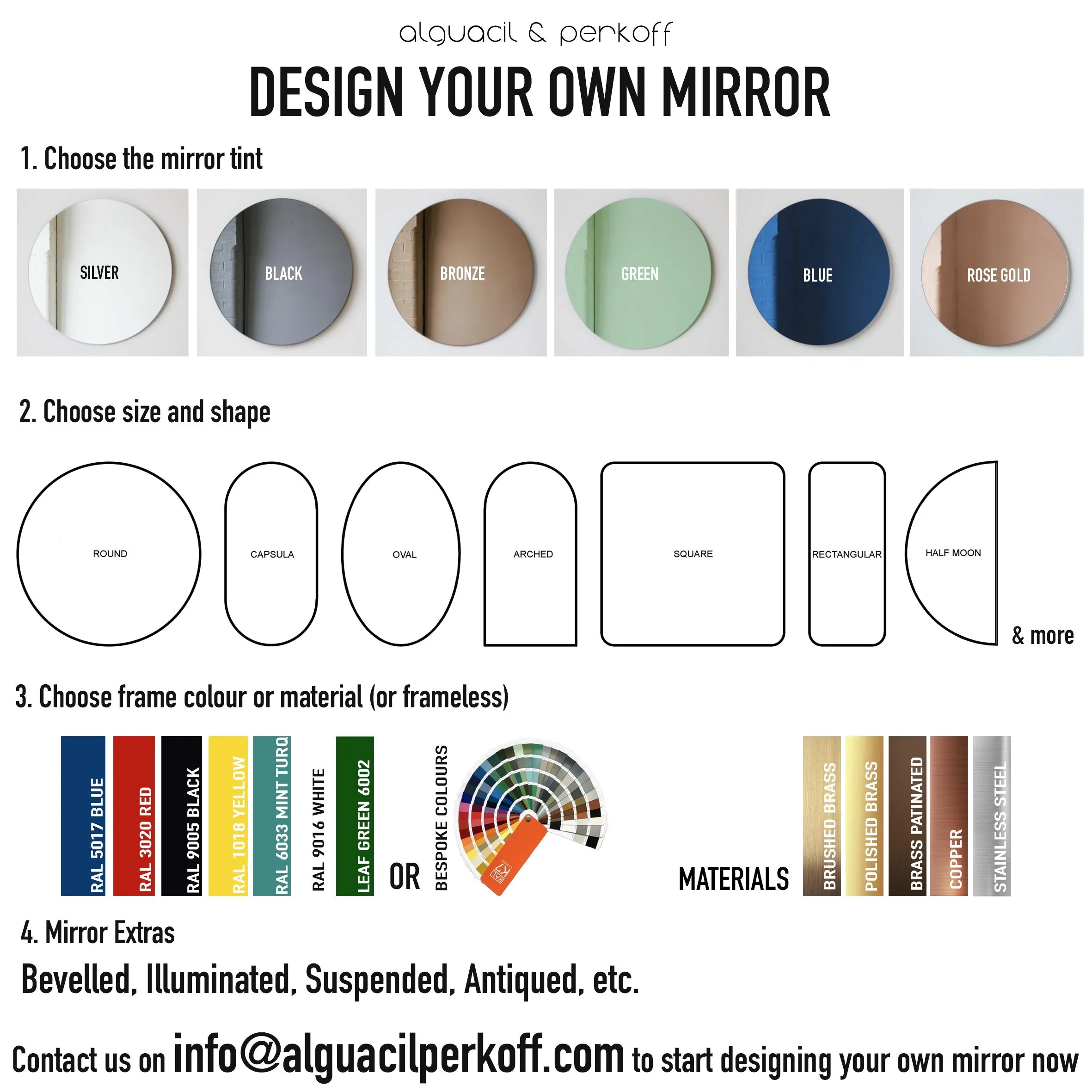 Arcus™ Arched Minimalist Frameless Mirror with a Floating Effect