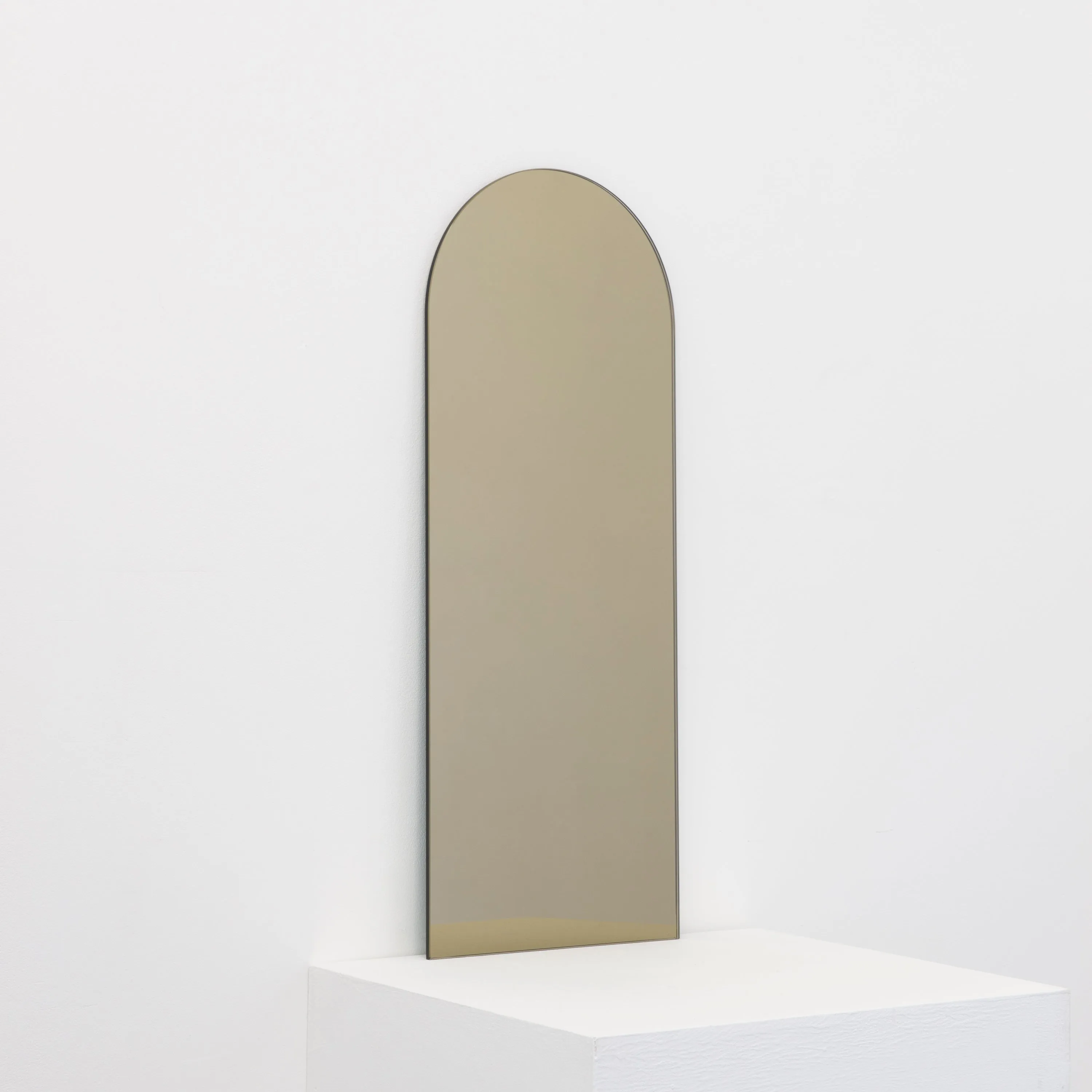Arcus™ Arched Minimalist Frameless Mirror with a Floating Effect