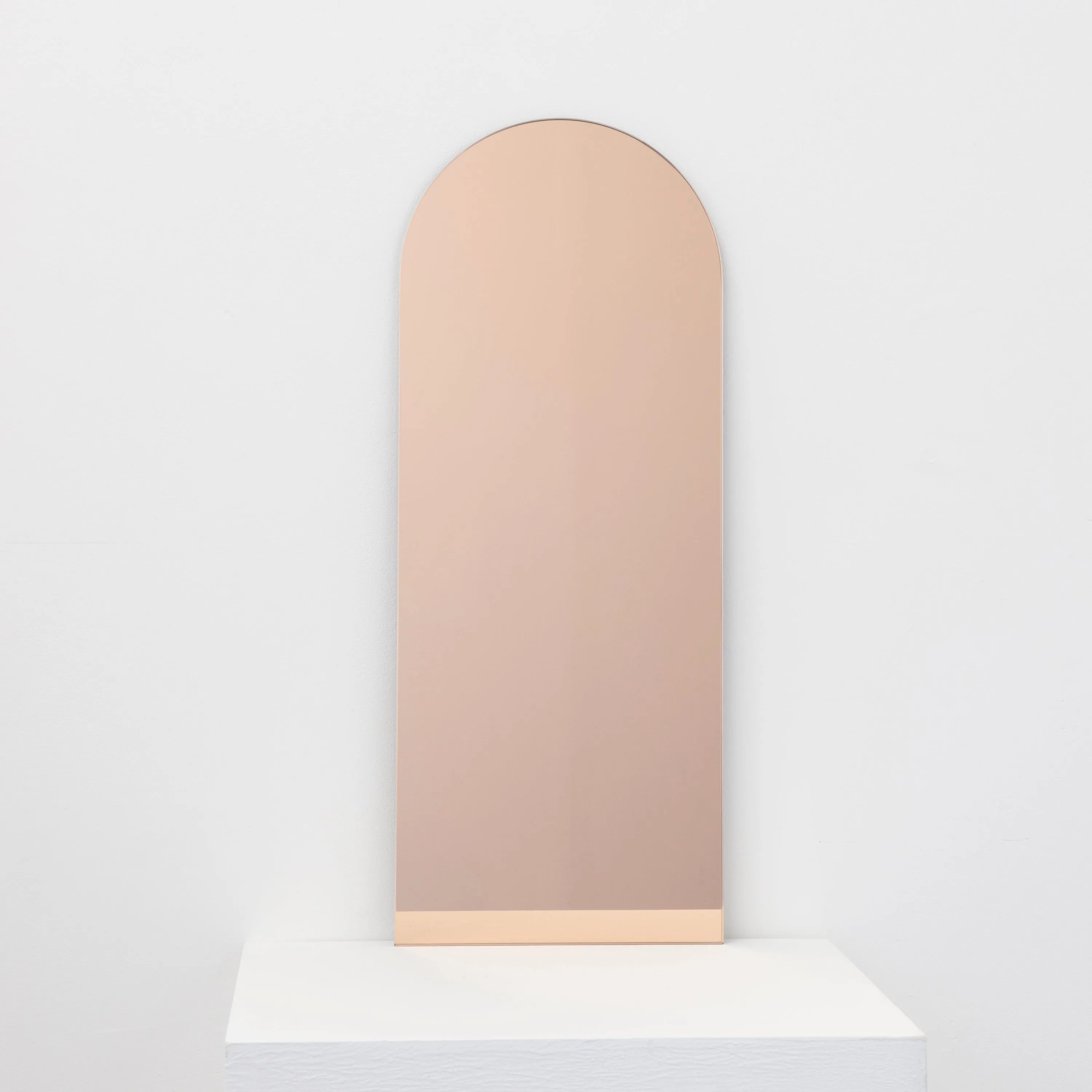 Arcus™ Arched Minimalist Frameless Mirror with a Floating Effect