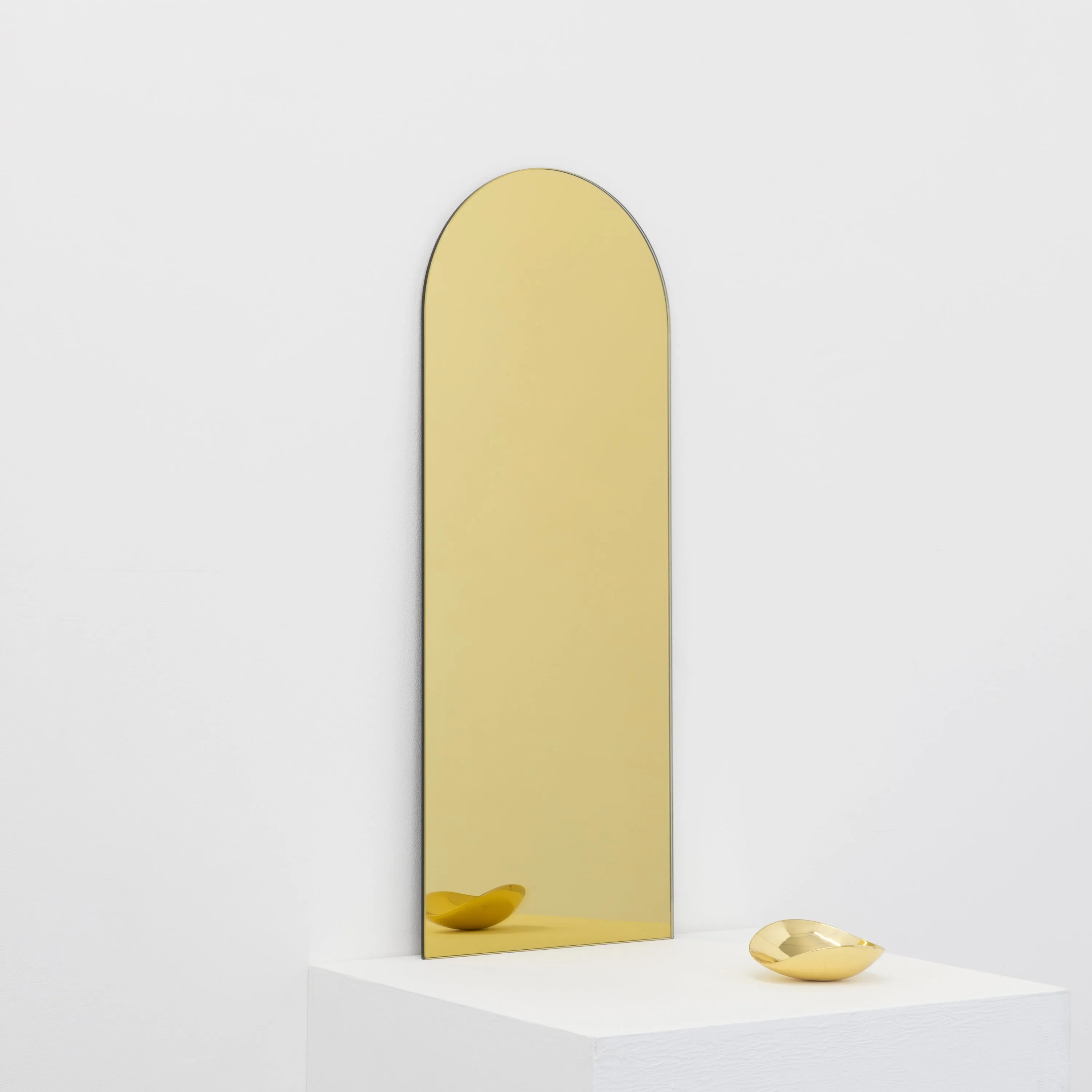 Arcus™ Arched Minimalist Frameless Mirror with a Floating Effect