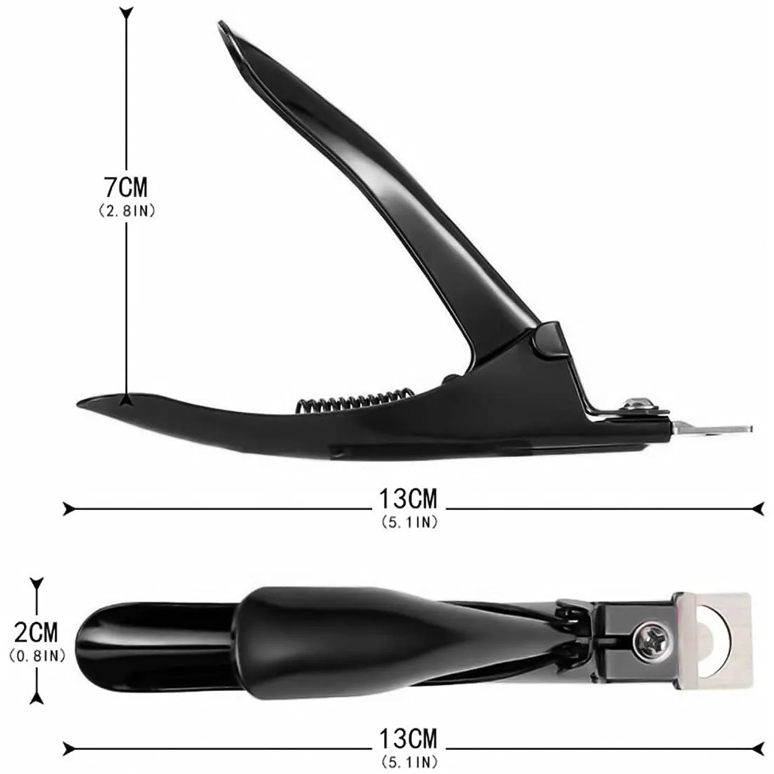 Artificial Nail Clippers Acrylic False Nails Clipper Fake Gel Nail Tips Trimmer Professional Edge Cutter Manicure Tools, Black