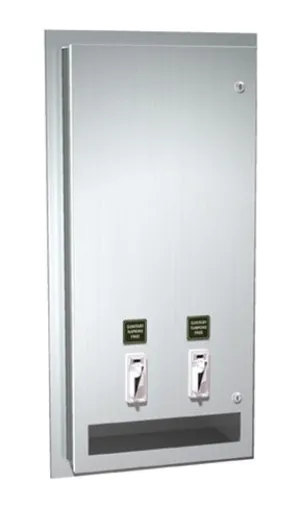 ASI 0464-50  Napkin/Tampon Vendor - 50√Ç¬¢ operation - Recessed