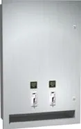 ASI 0468-2-F  Napkin/Tampon Vendor - Free operation - Semi-Recessed