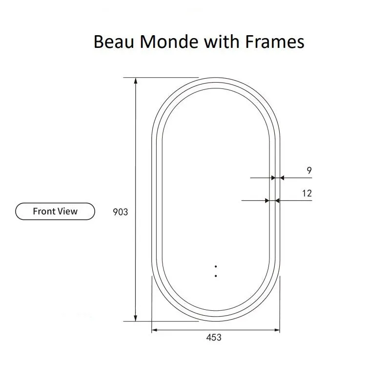 Aulic | Beau Monde Touchless LED Mirror with Brushed Bronze Frame