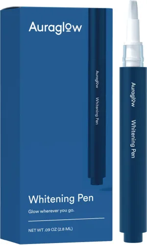 Auraglow Teeth Whitening Pen, Overnight Teeth Whitening Pen, 35% Carbamide Peroxide, 20  Whitening Treatments, No Sensitivity, 2.8mL
