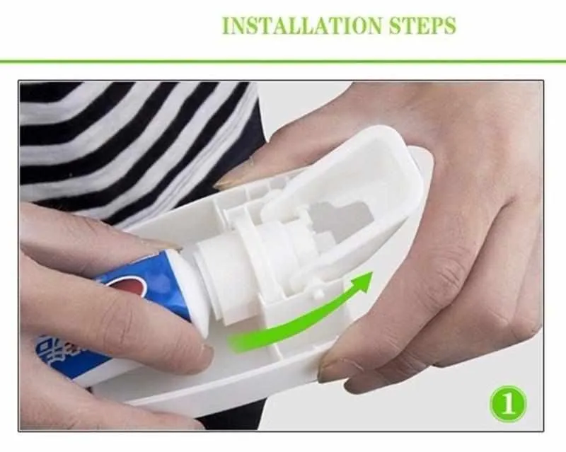 Automatic Toothpaste Dispenser  Toothbrush Holder