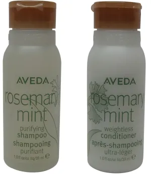 Aveda Rosemary Mint Shampoo & Conditioner lot of 8 bottles. 4 of each