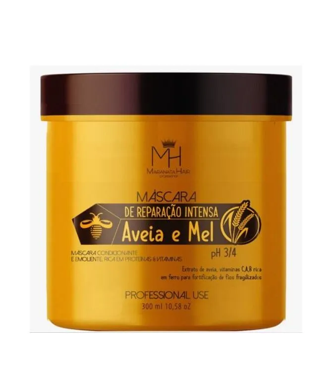Aveia Mel Oat Honey Protein Conditioning Emollience Mask 300g - Maranata Hair