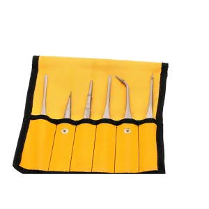 Aven 18472 Stainless Steel Tweezer Set, 6 Piece
