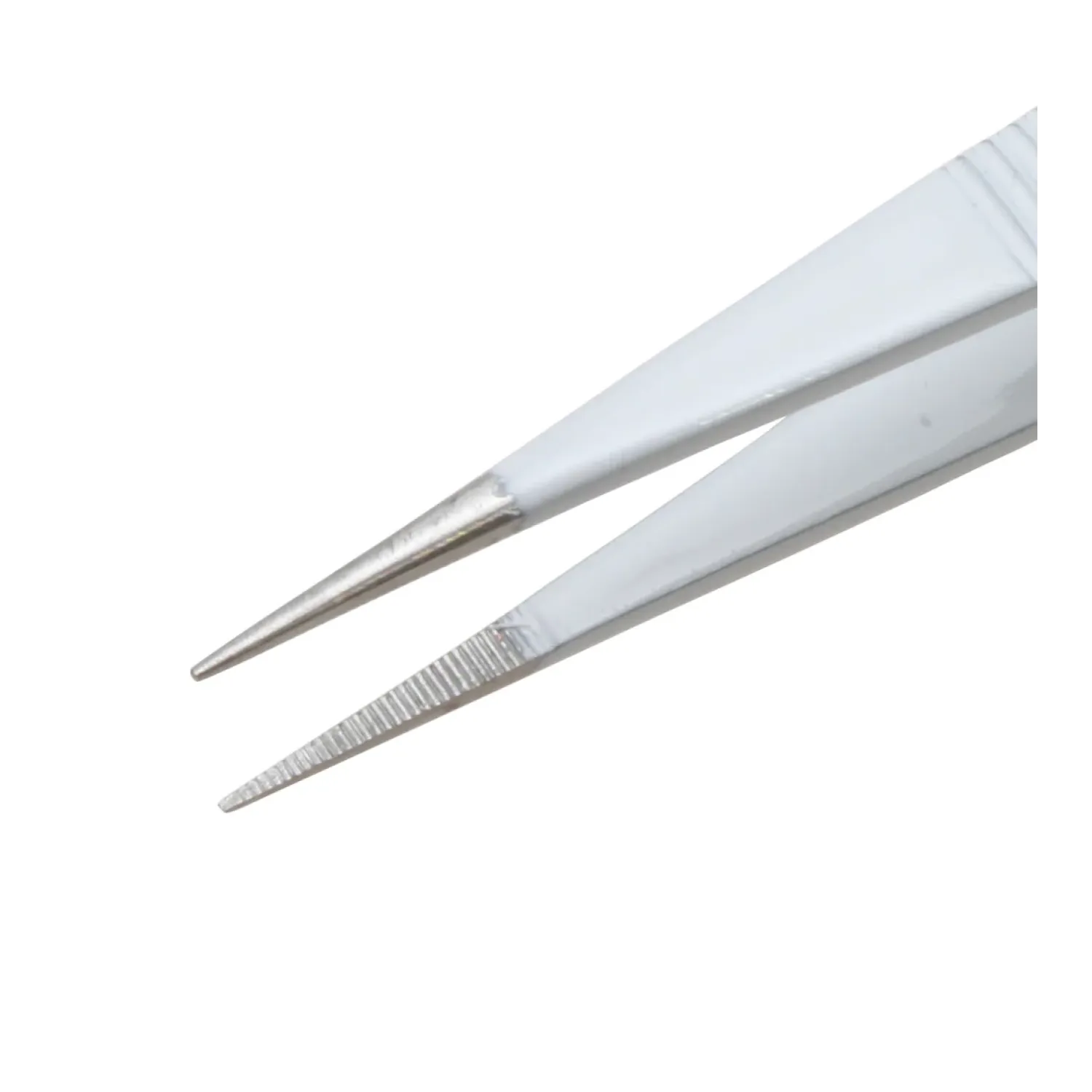 Aven Tools 18037EZ E-Z Pik Tweezers, 00D White with Serrated Tips