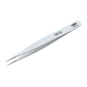Aven Tools 18037EZ E-Z Pik Tweezers, 00D White with Serrated Tips