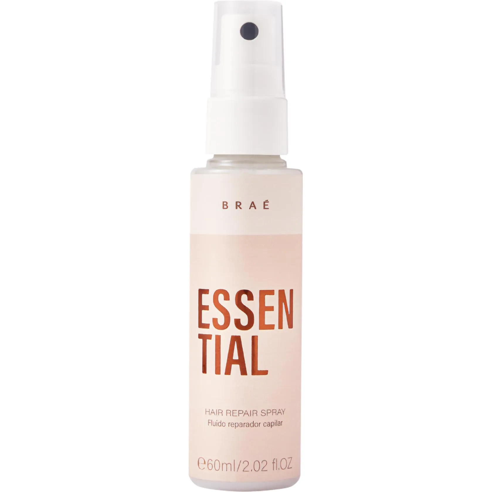B R A É Hair Spray Women Essential Repair 2.02 Fl Oz. Oils Coconut & Monoi, Blackberry, Apricot. 5 Benefits Hair Spray Protection, Repair, Hydration, Shine, and Reconstruction