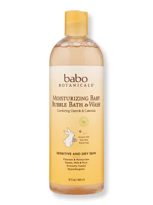 Babo Botanicals Moisturizing Baby Bubble Bath & Wash 15 oz