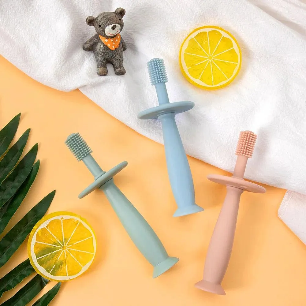 Baby Soft Silicone Doughnut Sensory Toothbrush Tool