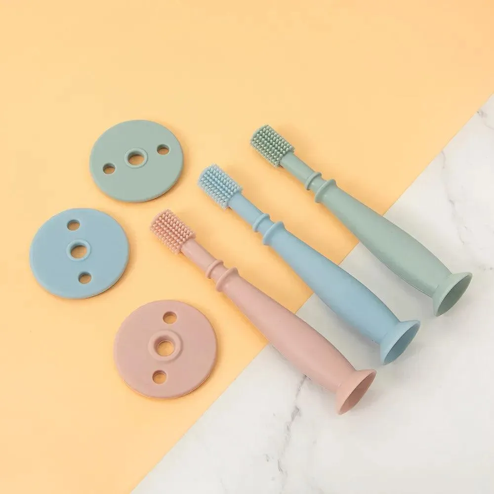 Baby Soft Silicone Doughnut Sensory Toothbrush Tool