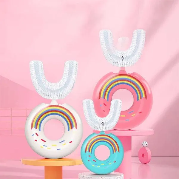 Baby Soft Silicone Doughnut Sensory Toothbrush Tool