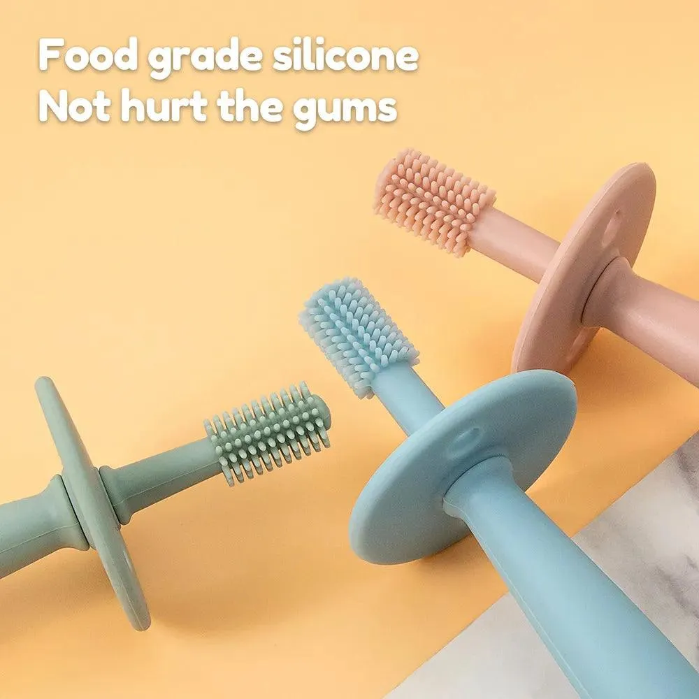 Baby Soft Silicone Doughnut Sensory Toothbrush Tool