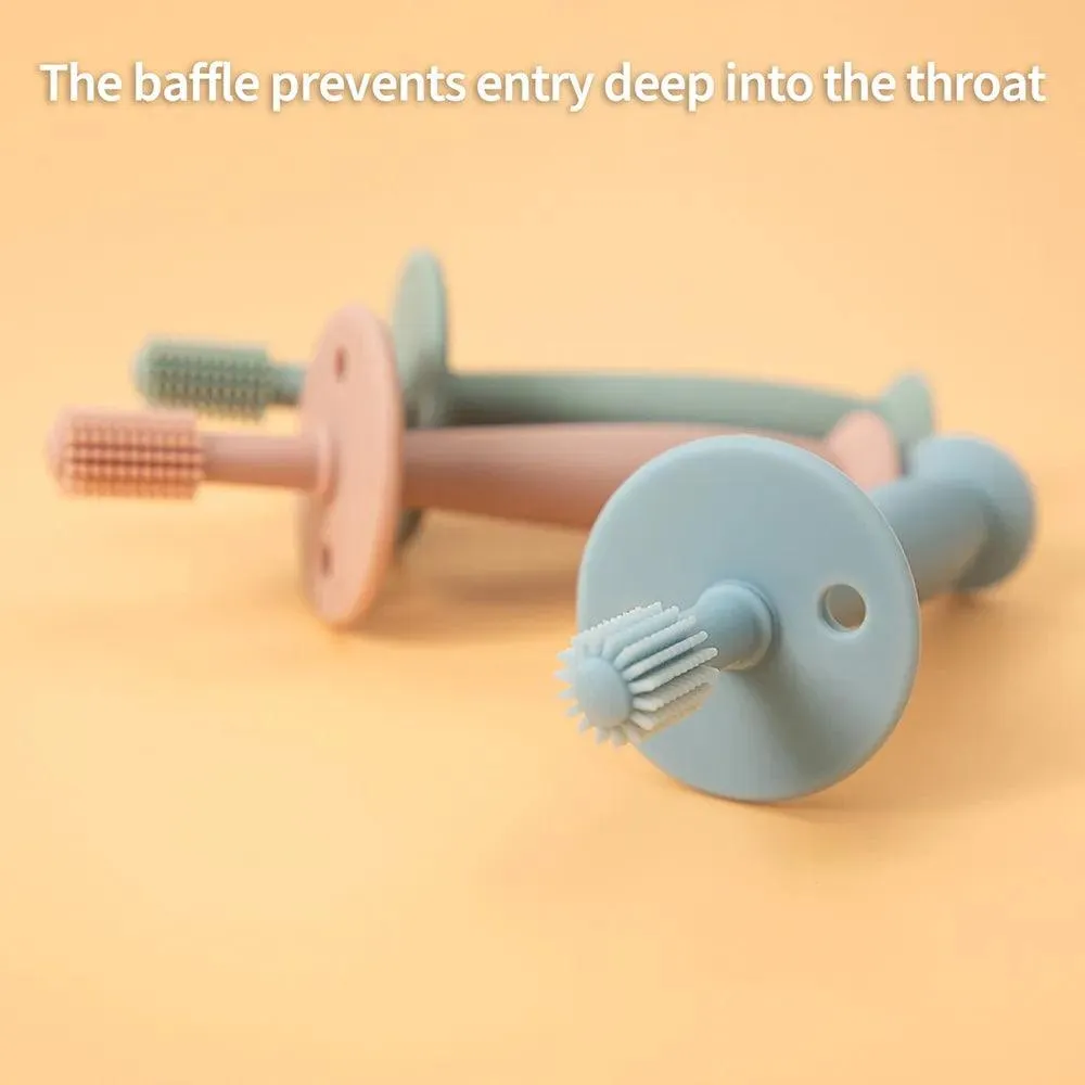Baby Soft Silicone Doughnut Sensory Toothbrush Tool