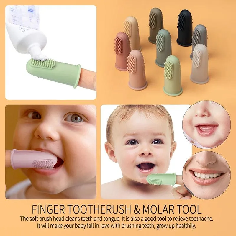 Baby Soft Silicone Doughnut Sensory Toothbrush Tool