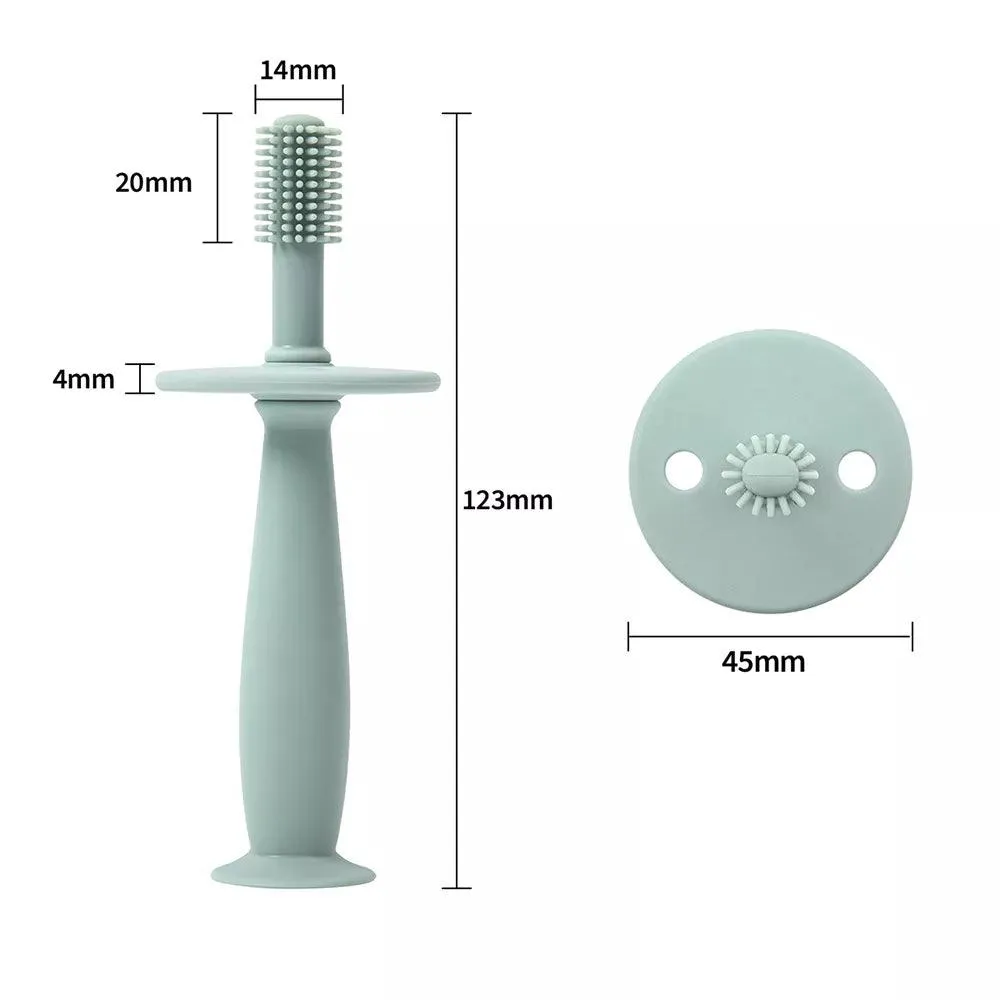 Baby Soft Silicone Doughnut Sensory Toothbrush Tool