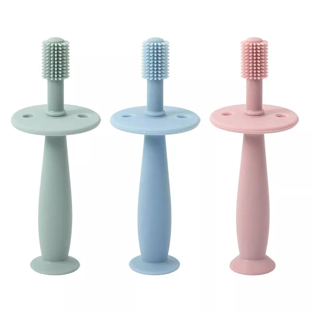 Baby Soft Silicone Doughnut Sensory Toothbrush Tool