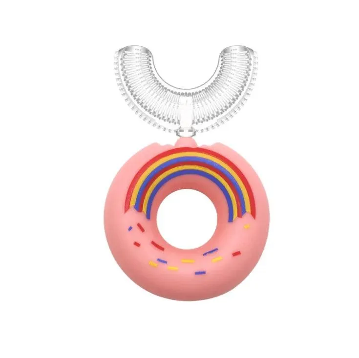 Baby Soft Silicone Doughnut Sensory Toothbrush Tool