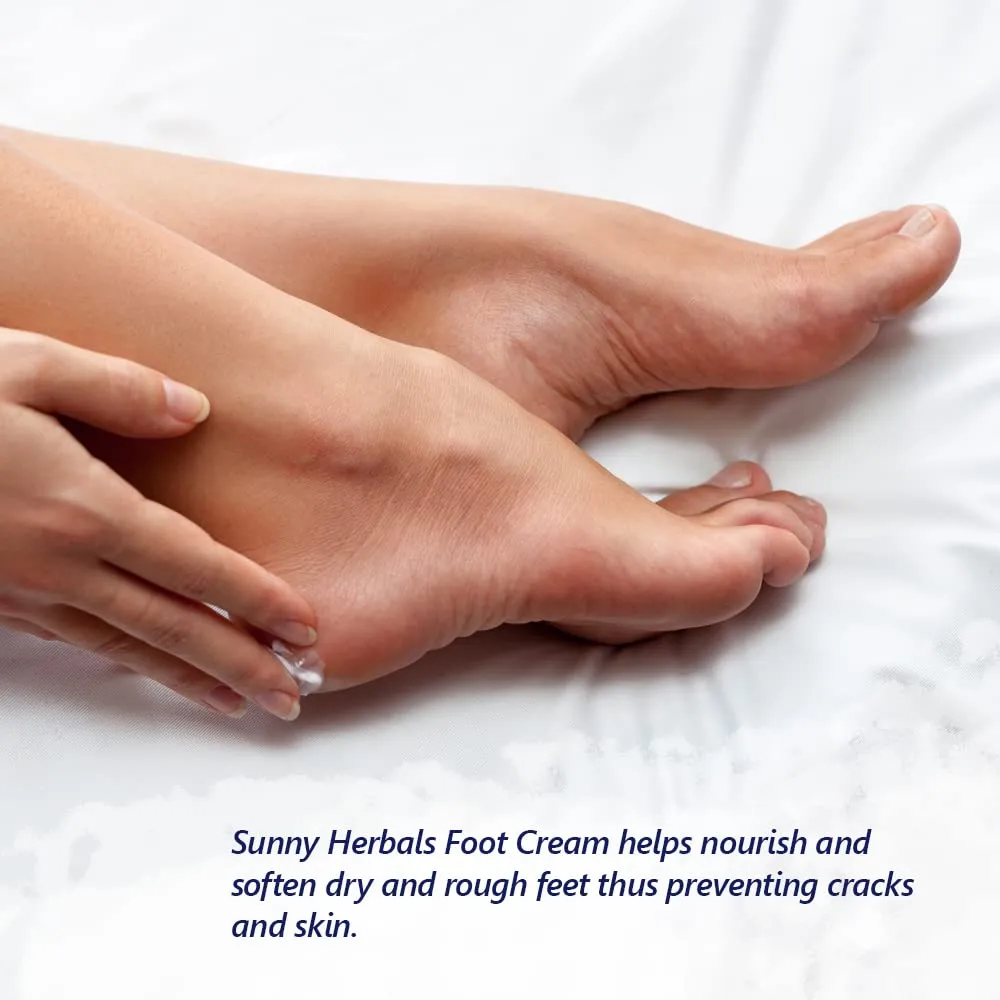 Bakson's Sunny Herbals Foot With Aloevera & Sarsaparilla Moisturised Soft Feet Skin Care Cream 100gm