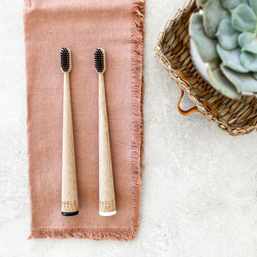 Bamboo Toothbrush Charcoal Edition - 2 Pack