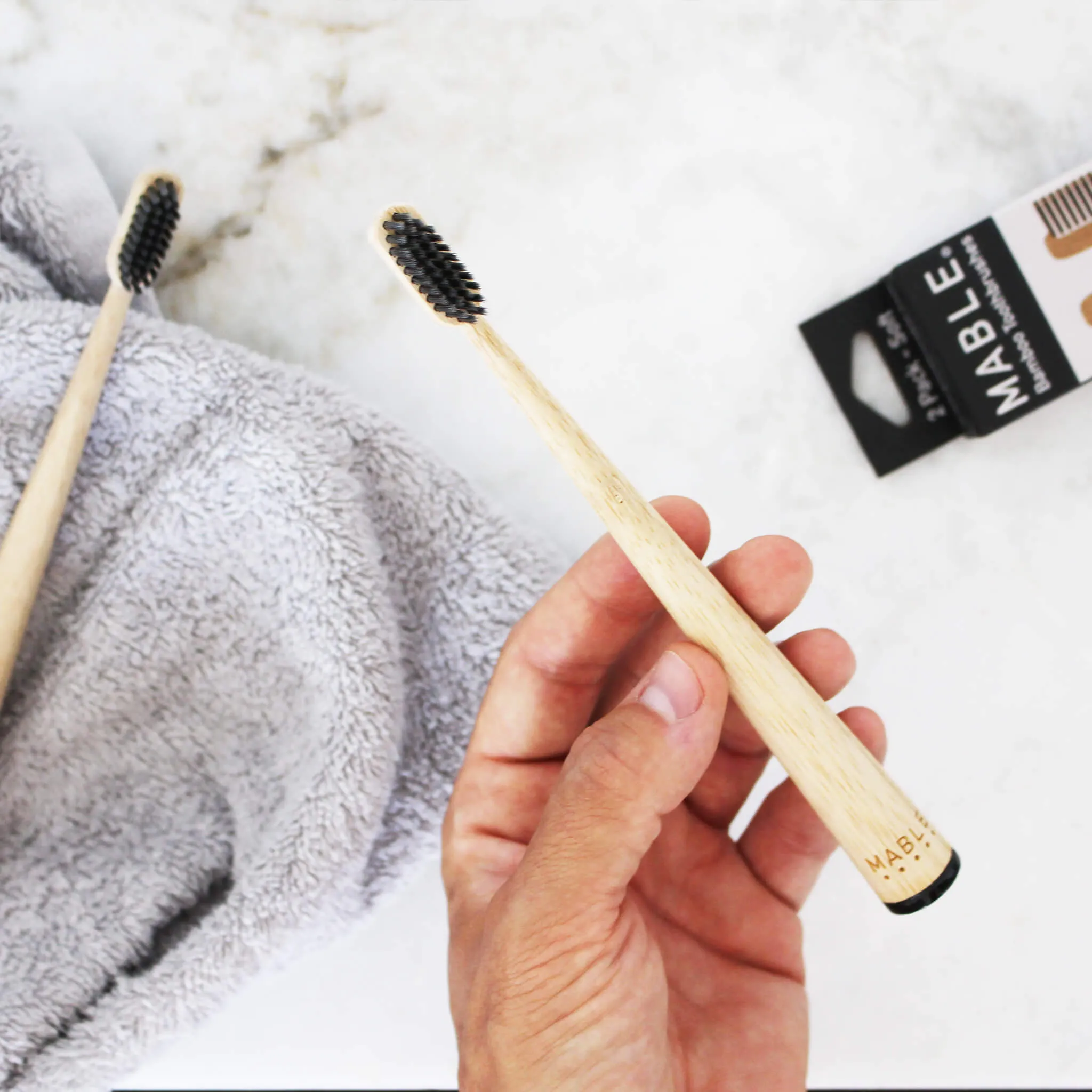 Bamboo Toothbrush Charcoal Edition - 2 Pack