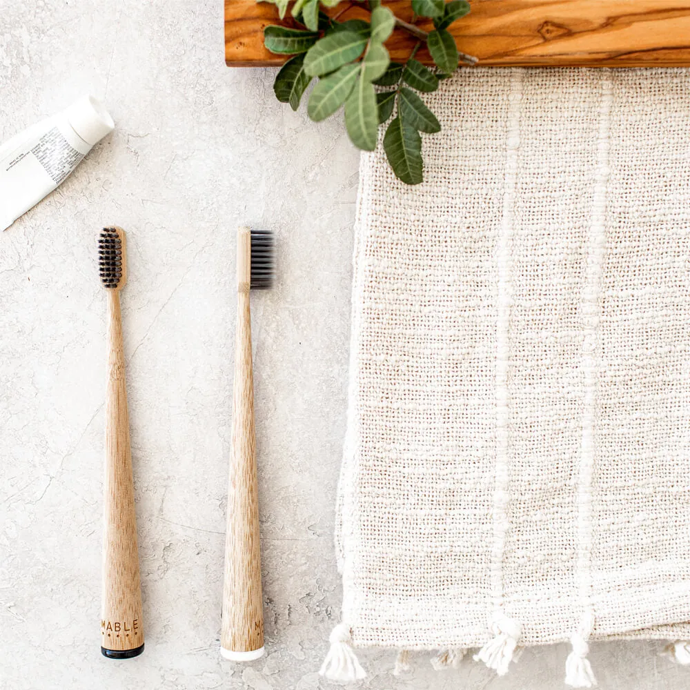 Bamboo Toothbrush Charcoal Edition - 2 Pack