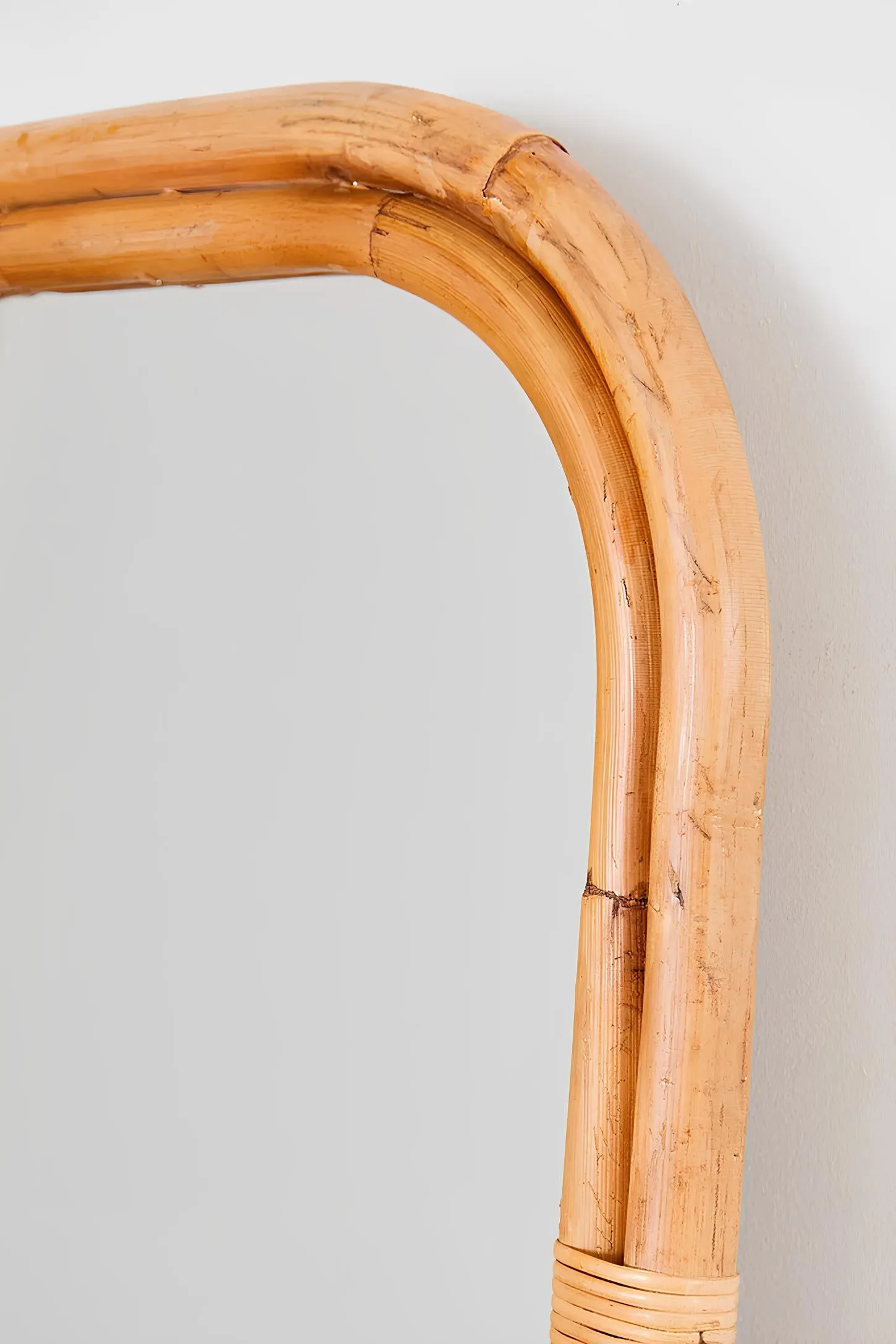 Bamboo Wall Mirror for living room | Cane Floor Mirror | Rattan Mirror - Rebecca
