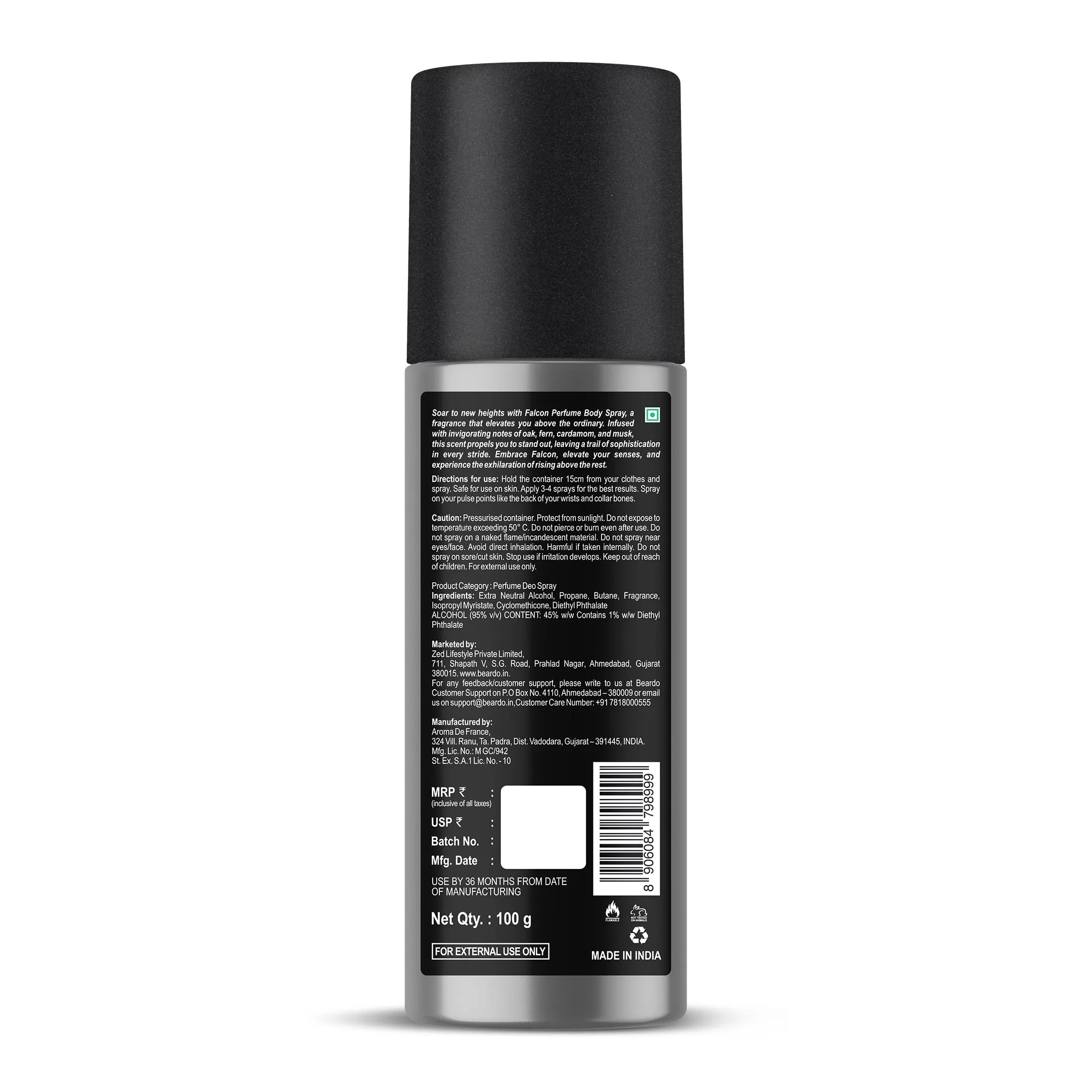 Beardo Falcon Perfume Deo Spray (150ml)