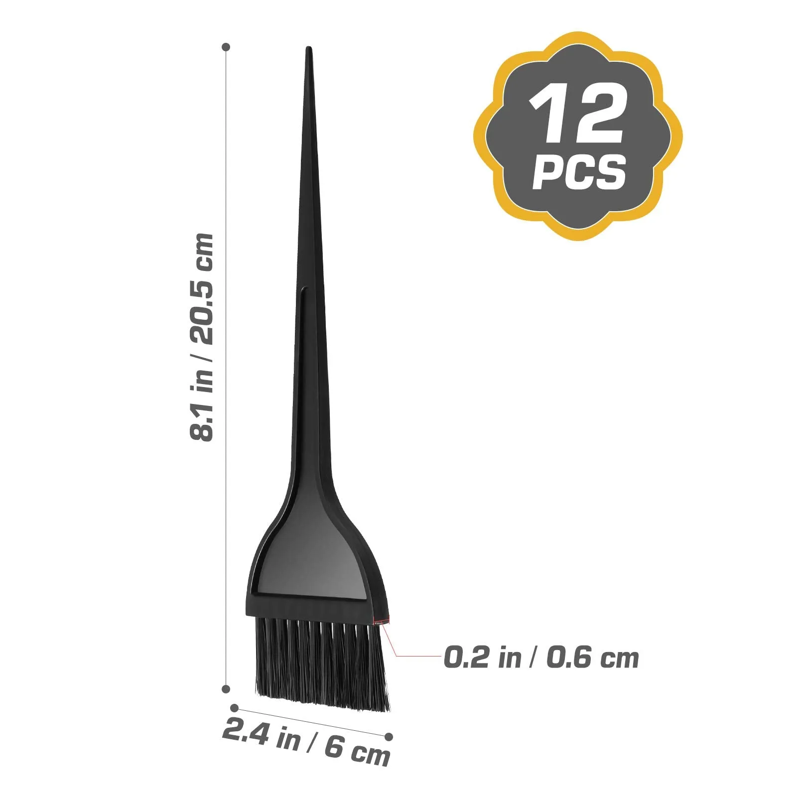 Beaupretty 12pcs Hair Dye Brush, Hair Dye Brush Applicator Hair Coloring Dyeing Kit Hair Tint Applicator for Home Hair Salon