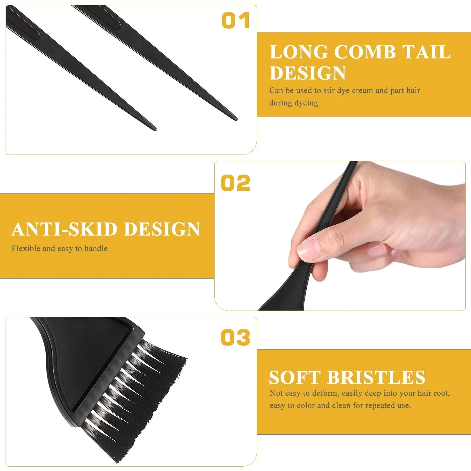 Beaupretty 12pcs Hair Dye Brush, Hair Dye Brush Applicator Hair Coloring Dyeing Kit Hair Tint Applicator for Home Hair Salon