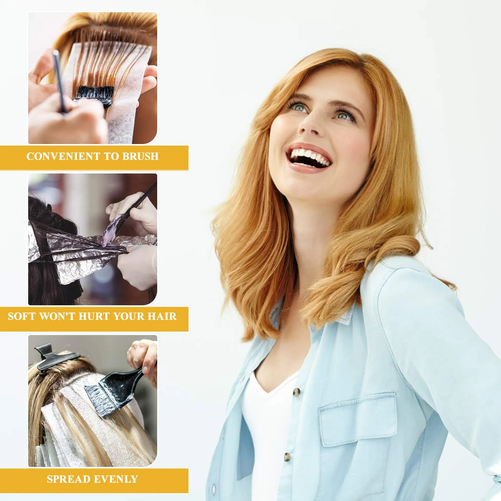Beaupretty 12pcs Hair Dye Brush, Hair Dye Brush Applicator Hair Coloring Dyeing Kit Hair Tint Applicator for Home Hair Salon