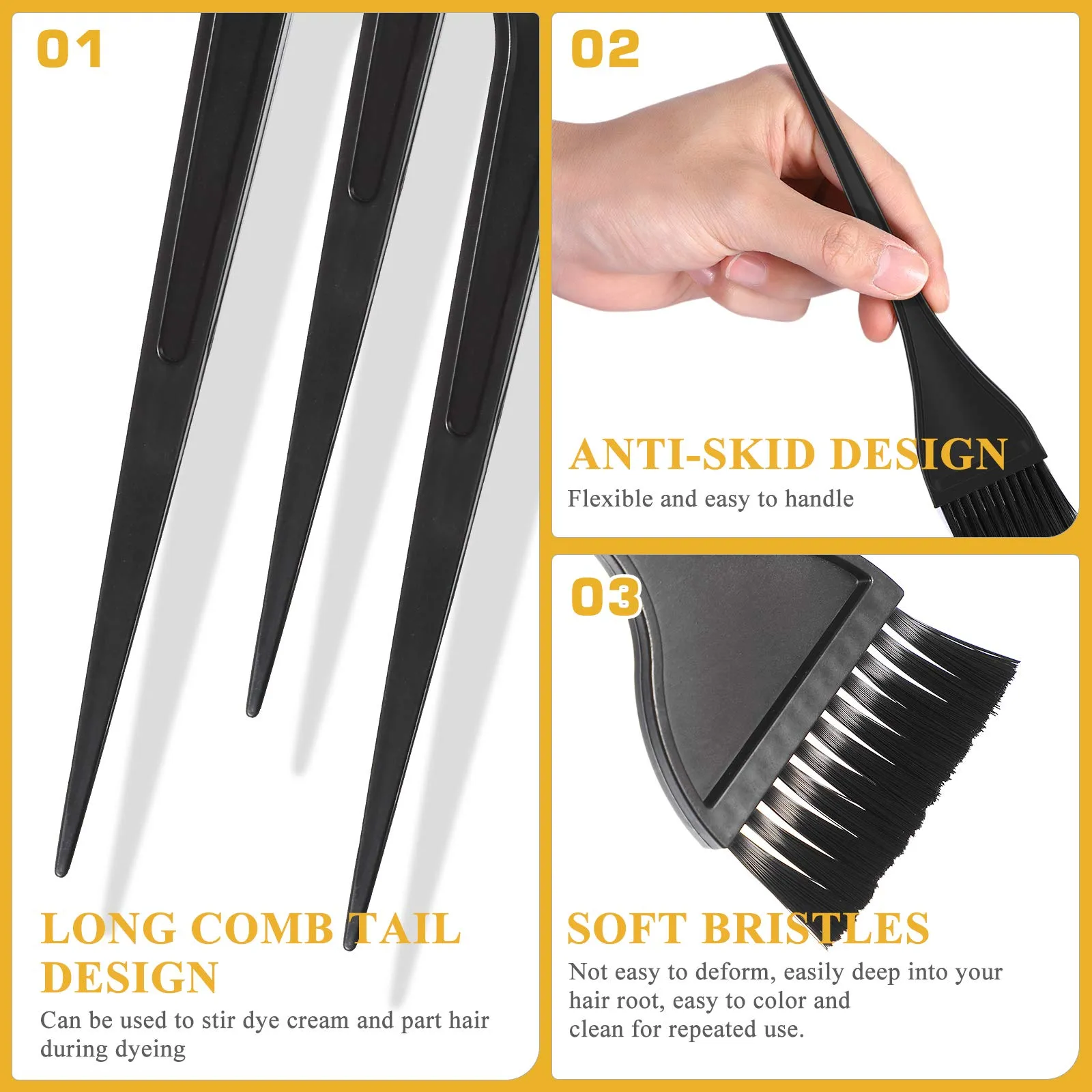 Beaupretty 12pcs Hair Dye Brush, Hair Dye Brush Applicator Hair Coloring Dyeing Kit Hair Tint Applicator for Home Hair Salon