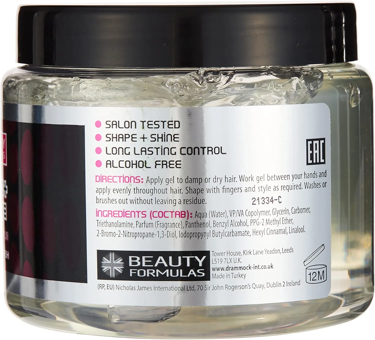 Beauty Formulas Hold Plus Shine Styling Gel 500ml