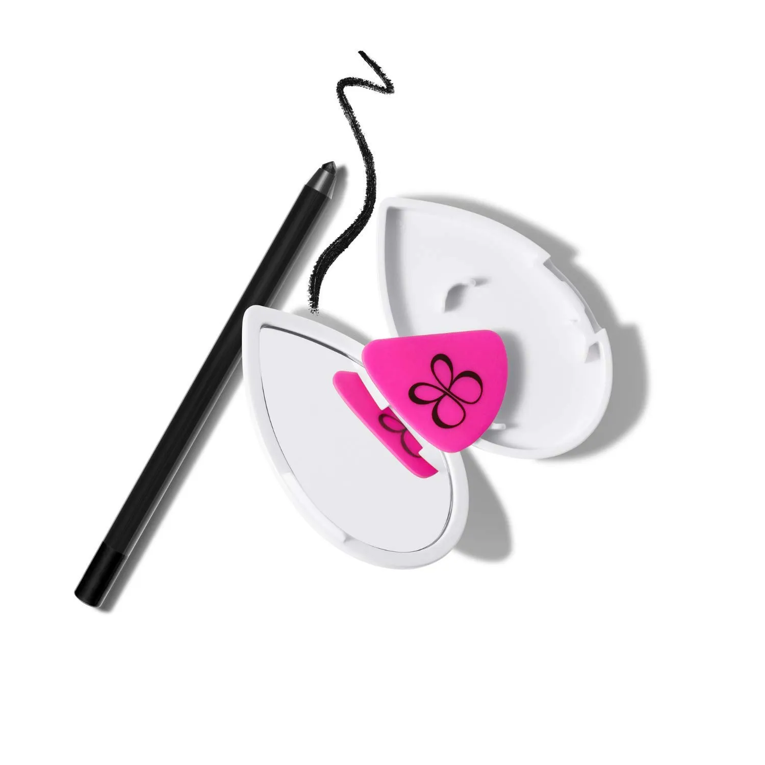 beautyblender | Liner Designer Original Beauty Blender Triple-Edged Eyeliner & Eye Pencil Guide, Includes Magnifying Mirror & Suction Cup, For Eye Pencil, Gel Cream, Liquid Liner and Powder Formula