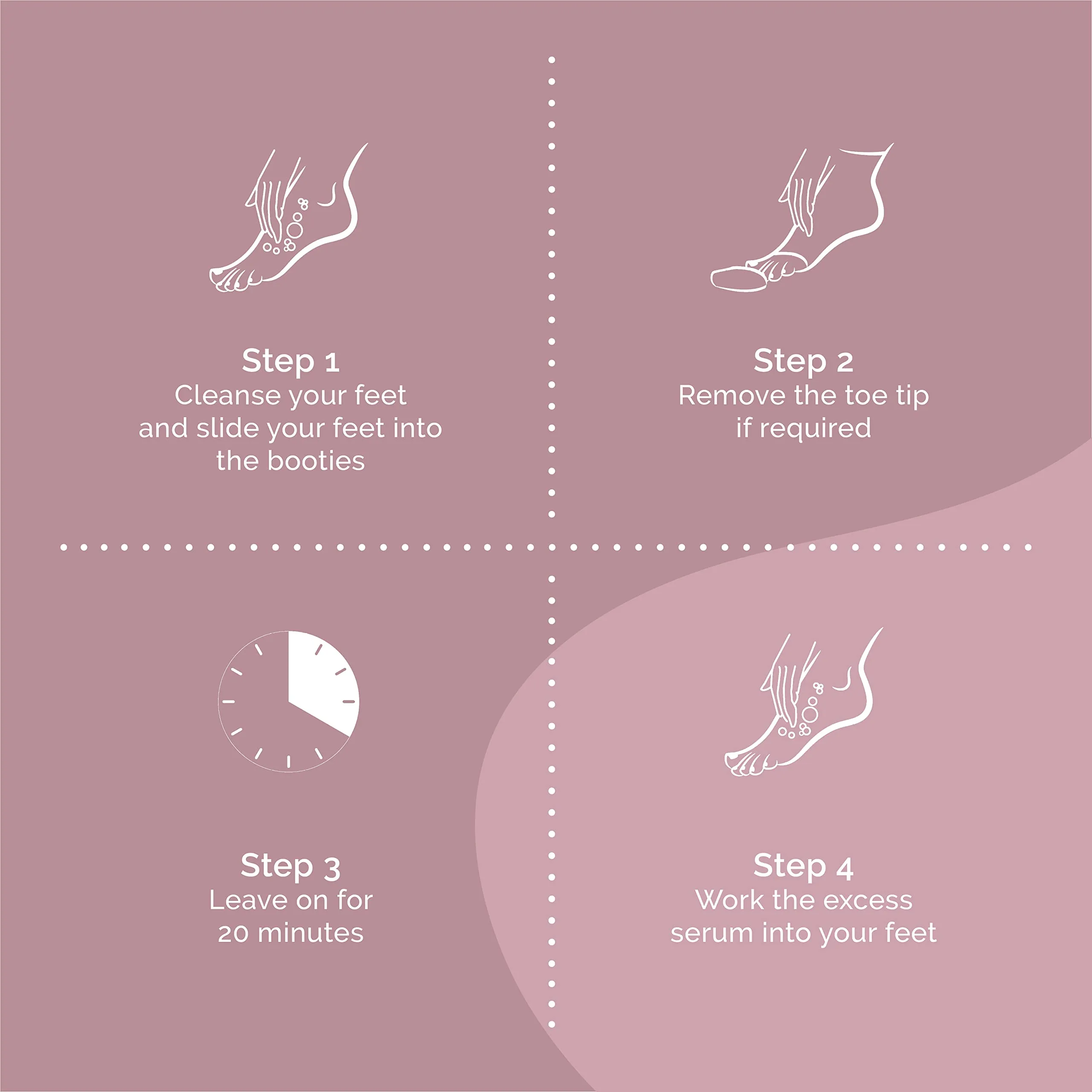 BeautyPro FOOT THERAPY Foot Mask with Collagen, Salicylic Acid (BHA Complex), & Argan Oil | Packed Full of Natural Ingredients | Intensely Moisturising | Bootie with Removable Toe Tip |