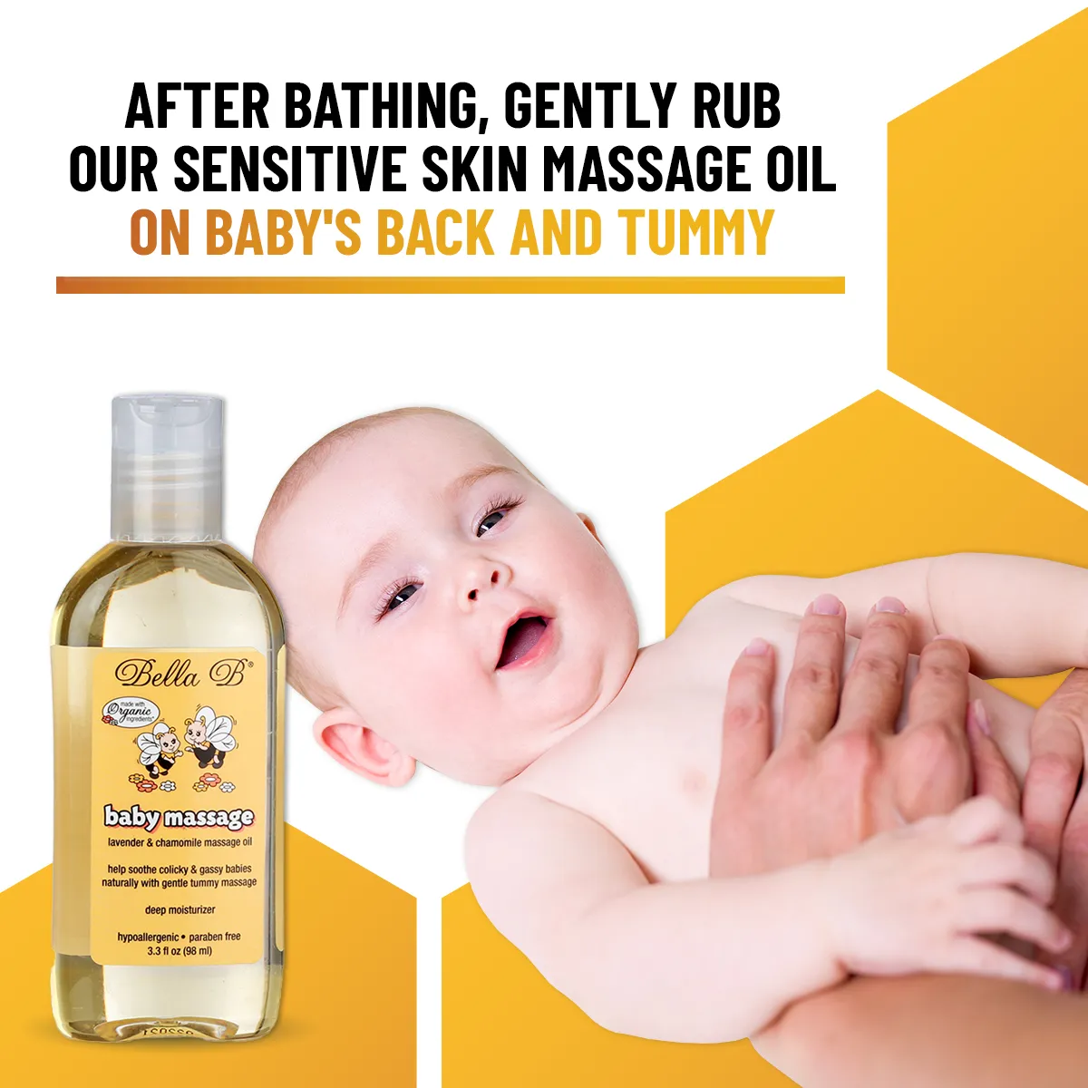 Bella B Gift Set - Bubble Bath 8 oz and Baby Massage Oil 3.3 oz
