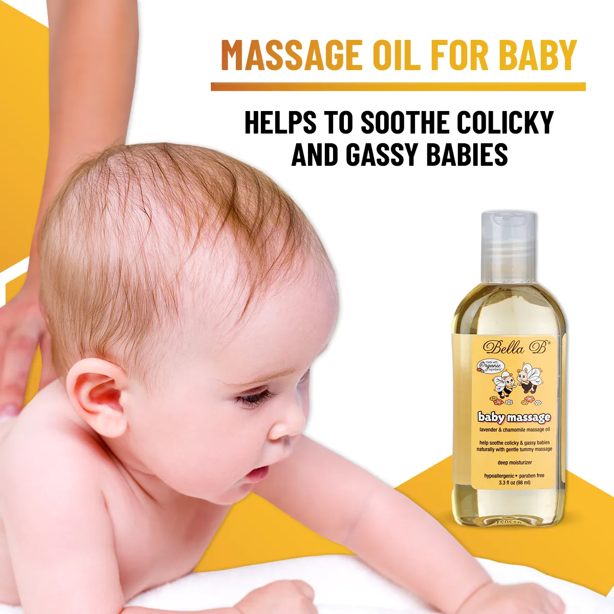 Bella B Gift Set - Bubble Bath 8 oz and Baby Massage Oil 3.3 oz