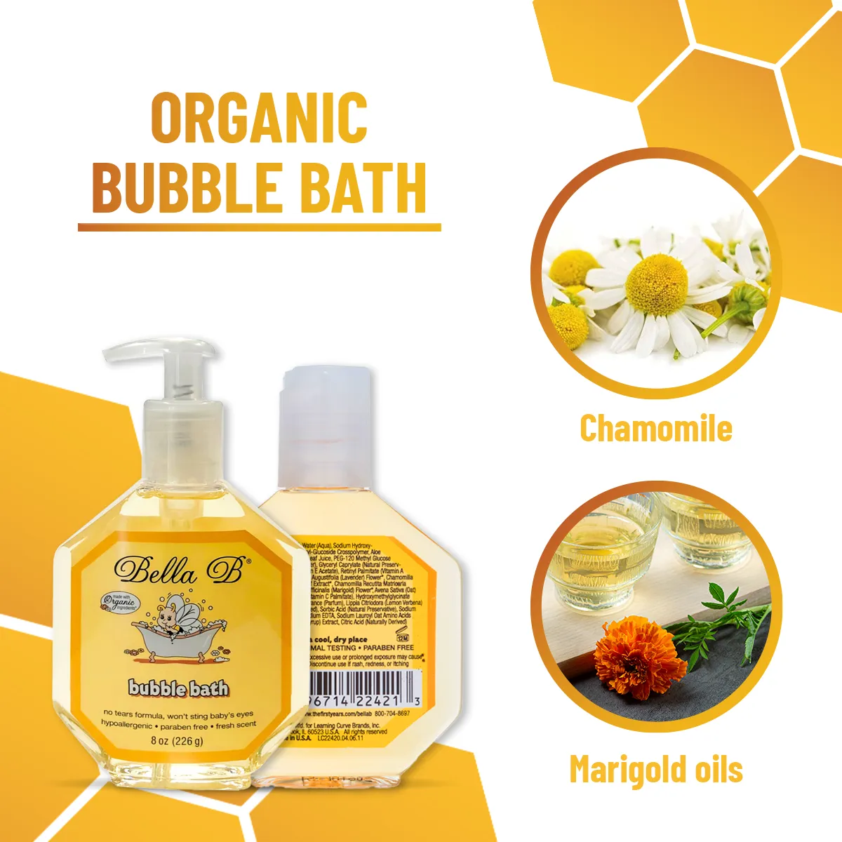 Bella B Gift Set - Bubble Bath 8 oz and Baby Massage Oil 3.3 oz