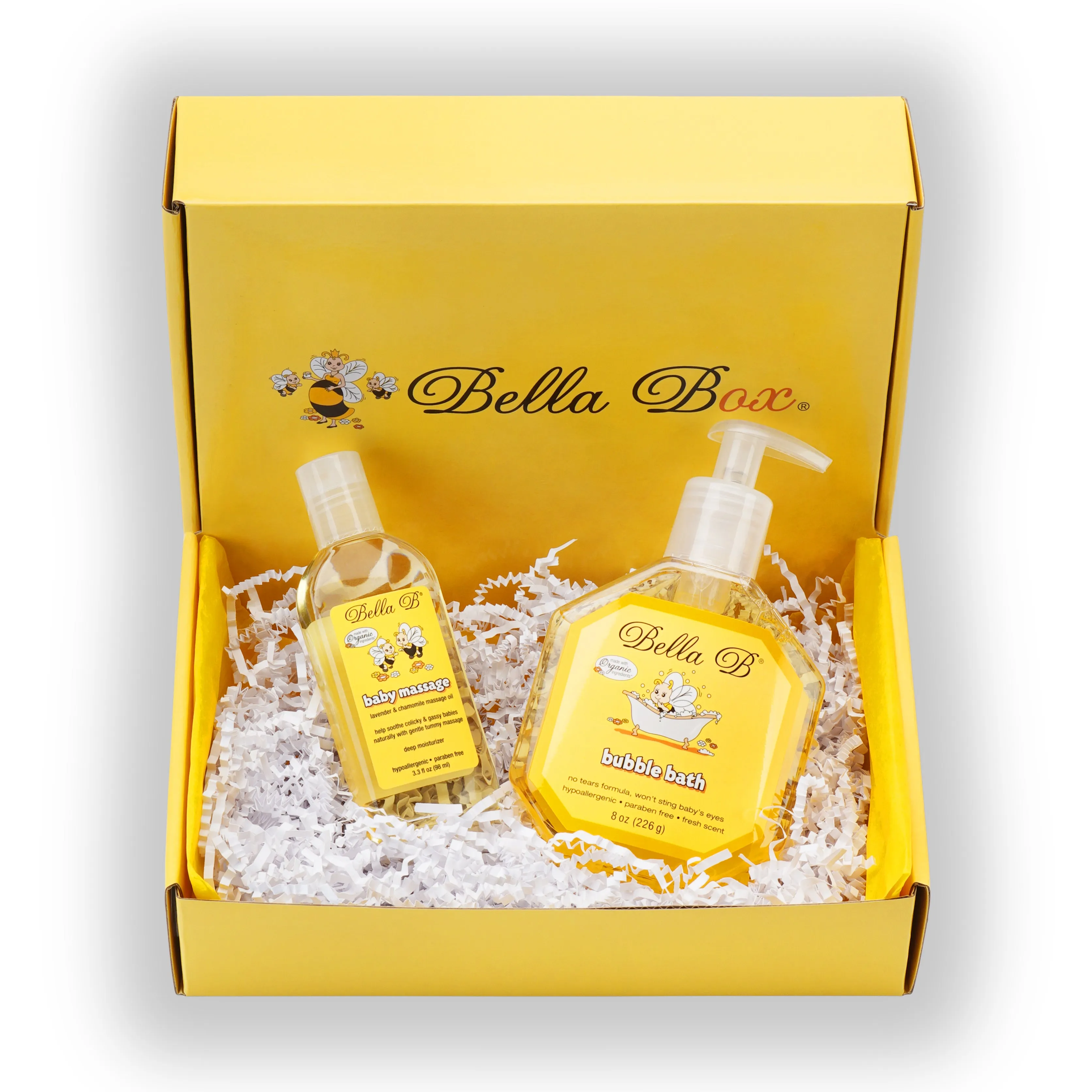 Bella B Gift Set - Bubble Bath 8 oz and Baby Massage Oil 3.3 oz